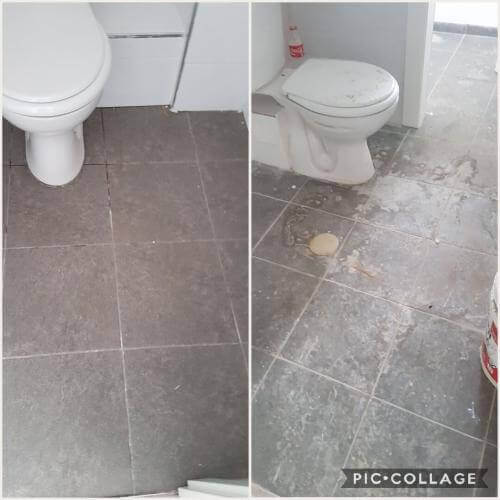 ניקיון רצפה - לפני ואחרי